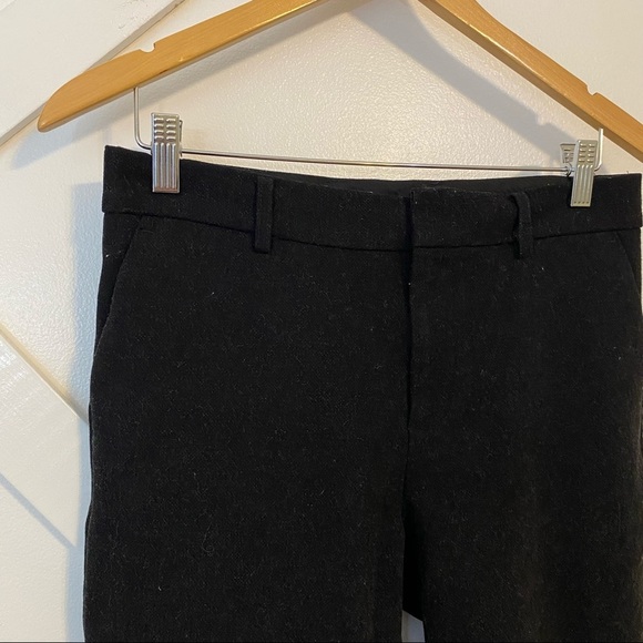 Prada 100% Wool High Rise Cropped Trouser Dress Pants Black Size 36 (2) - Picture 3 of 6